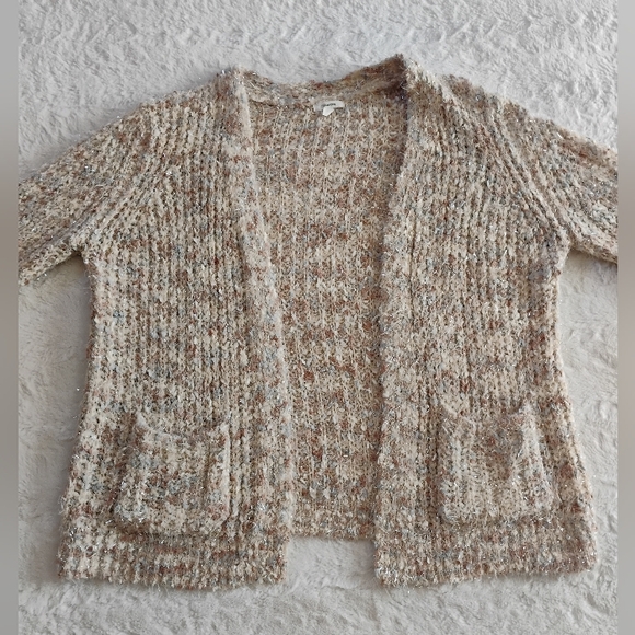 Maurices Silver Tinsel Cardigan Sweater - Picture 2 of 6